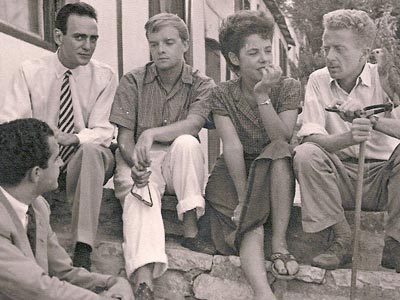 Truman Capote, Jane y Paul Bowles en Tánger. 1949.