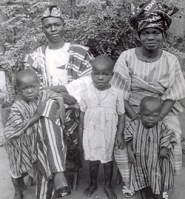 "The Soyinka Family, 1938. S.A. (Essay) and Eniola (the Wild Christian) with Wole, Tinu and Femi." Photograph. Wole Soyinka. Academy of Achievement, 1996. Web. 24 Sep. 2010.